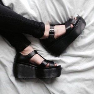 Doc Dr. Marten's ADAYA leather wedge platform shoes